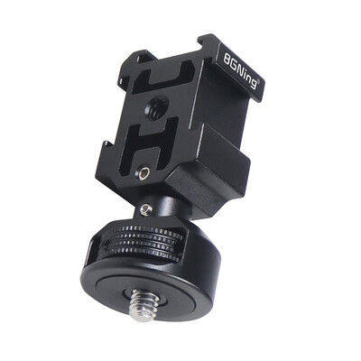 Trostruki adapter za montažu na vruću i hladnu papučicu 1/4" Držač rupa za Nikon Canon DSLR tronožac Svjetla mikrofona Nosač postolja za audio snimač