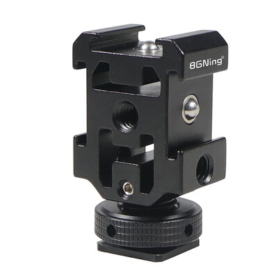 Trostruki adapter za montažu na vruću i hladnu papučicu 1/4" Držač rupa za Nikon Canon DSLR tronožac Svjetla mikrofona Nosač postolja za audio snimač