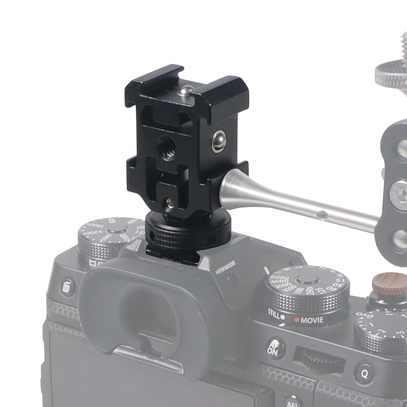 Trostruki adapter za montažu na vruću i hladnu papučicu 1/4" Držač rupa za Nikon Canon DSLR tronožac Svjetla mikrofona Nosač postolja za audio snimač