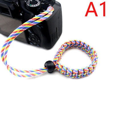 Нова каишка за фотоапарат Каишка за китка на фотоапарата Ръкохватка Paracord Braided Wristband за Nikon Canon Sony Pentax Panasonic DSLR