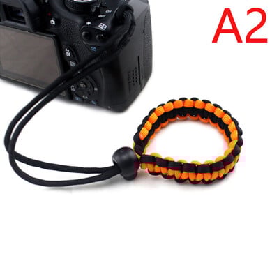 Нова каишка за фотоапарат Каишка за китка на фотоапарата Ръкохватка Paracord Braided Wristband за Nikon Canon Sony Pentax Panasonic DSLR