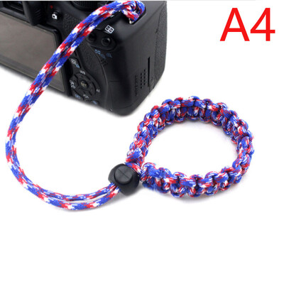Нова каишка за фотоапарат Каишка за китка на фотоапарата Ръкохватка Paracord Braided Wristband за Nikon Canon Sony Pentax Panasonic DSLR