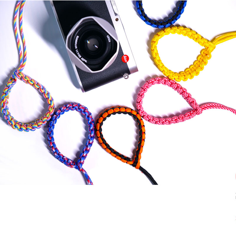 Нова каишка за фотоапарат Каишка за китка на фотоапарата Ръкохватка Paracord Braided Wristband за Nikon Canon Sony Pentax Panasonic DSLR