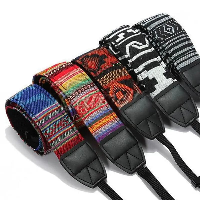 Universalus reguliuojamas fotoaparato dirželis pečių kaklo dirželis Medvilninis odinis diržas skirtas Nikon Canon Olympus Kodak DSLR fotoaparatų dirželis