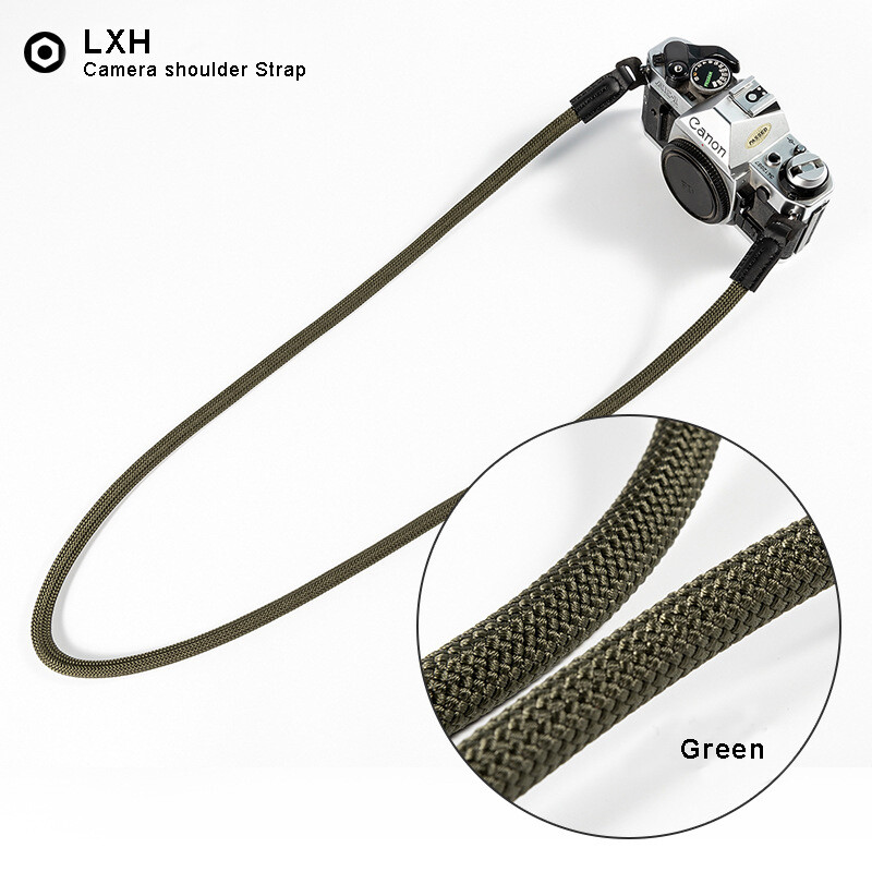 LXH Найлоново въже за презрамка през рамо презрамка за камера Leica Canon Nikon Olympus Pentax Sony Fujifilm безогледална DSLR каишка за камера