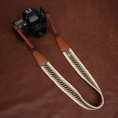 Skaitmeninio fotoaparato kryžminio korpuso dirželis Medvilninis austinis fotoaparato dirželis Mikro viengubas peties dirželis tinka Canon Fuji Leica Sony Nikon