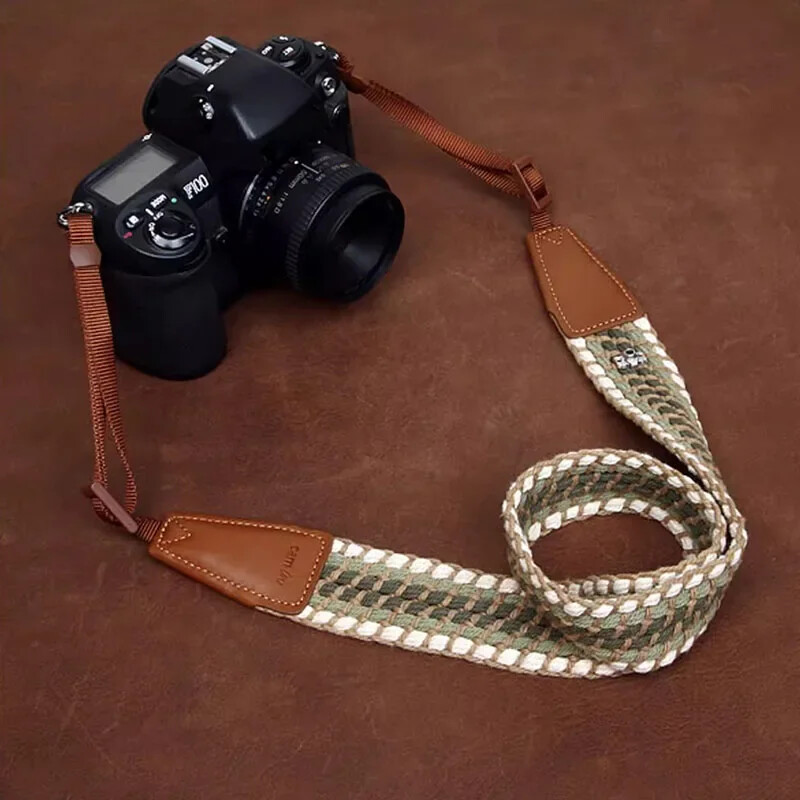 Каишка за рамо за цифров фотоапарат Памучно тъкана каишка за фотоапарат Микро единична каишка за рамо, подходяща за Canon Fuji Leica Sony Nikon