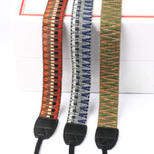 Каишка за фотоапарат Етнически ретро фотопамучен двор през рамо презрамка за ръка Micro-single DSLR фотоапарат за Canon Nikon Pentax