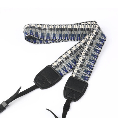 Каишка за фотоапарат Етнически ретро фотопамучен двор през рамо презрамка за ръка Micro-single DSLR фотоапарат за Canon Nikon Pentax