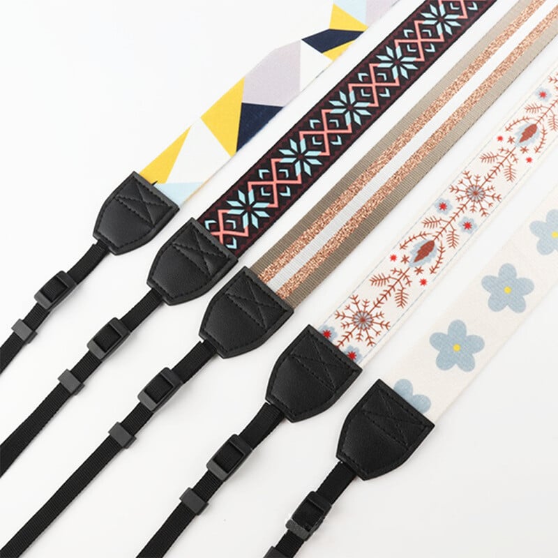 Skaitmeniniam arba SLR fotoaparato dirželiui 3,8 cm fotoaparato dirželis Retro kaklo dirželis Lengvai tvirtinamas skersinis fotoaparato dirželis