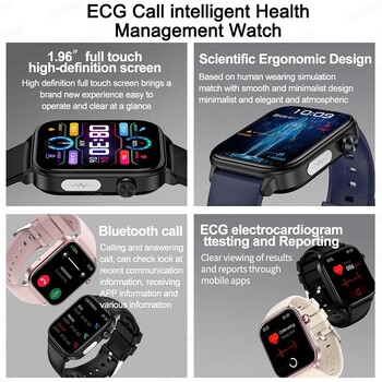 2024 Νέο ECG+PPG μη επεμβατικό ουρικό οξύ Smartwatch γλυκόζης αίματος για άνδρες Bluetooth Κλήση καρδιακού ρυθμού Έξυπνο ρολόι αρτηριακής πίεσης Γυναικεία