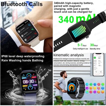 2024 Νέο ECG+PPG μη επεμβατικό ουρικό οξύ Smartwatch γλυκόζης αίματος για άνδρες Bluetooth Κλήση καρδιακού ρυθμού Έξυπνο ρολόι αρτηριακής πίεσης Γυναικεία