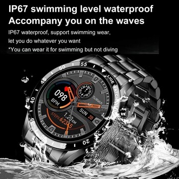 LIGE 2024 Smart Watch Men Full Circle Touch Screen Bluetooth Call Men Smartwatch Αδιάβροχο Sport Activity Fitness Watch+box