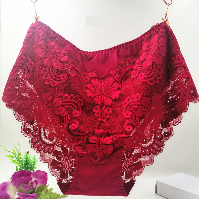 Novi stil donjeg rublja Ženske čipkaste prozračne gaćice veće veličine za kontrolu trbuščića visokog struka [130-200 funti] Ženske gaćice