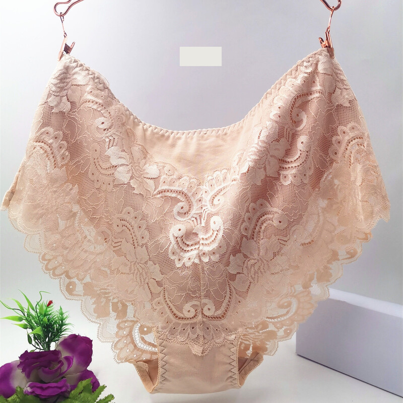 Novi stil donjeg rublja Ženske čipkaste prozračne gaćice veće veličine za kontrolu trbuščića visokog struka [130-200 funti] Ženske gaćice