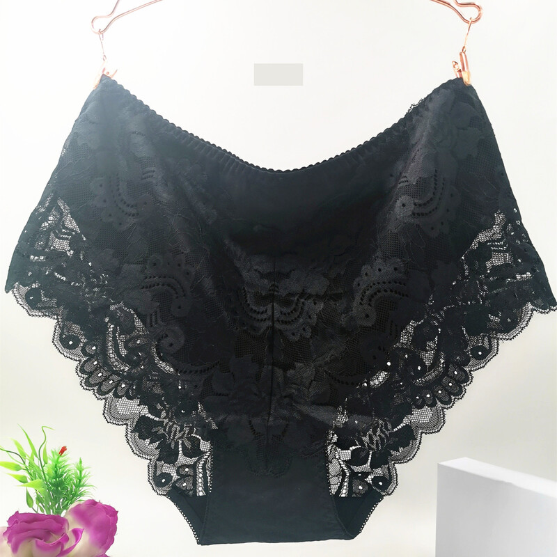 Novi stil donjeg rublja Ženske čipkaste prozračne gaćice veće veličine za kontrolu trbuščića visokog struka [130-200 funti] Ženske gaćice