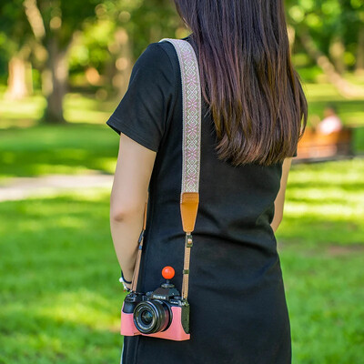 Taikoma Fuji fotoaparatų apyrankėms etninio stiliaus Nikon dirželis Sony Crossbody Canon peties dirželis Ricoh