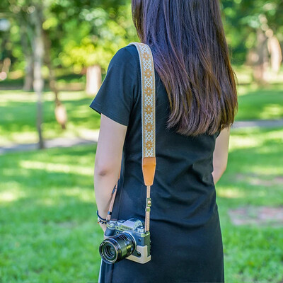 Taikoma Fuji fotoaparatų apyrankėms etninio stiliaus Nikon dirželis Sony Crossbody Canon peties dirželis Ricoh