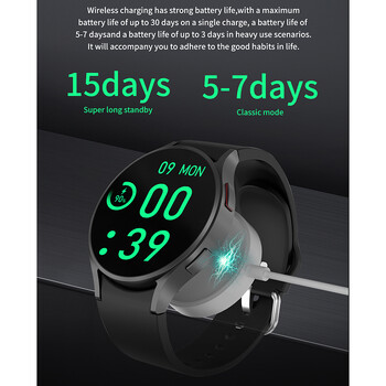 Νέο ίχνος GPS 2024 για Samsung Galaxy Watch 6 Smart Watch Men Amoled Always Display Temperature Body Clock BT Talk Smart Watch