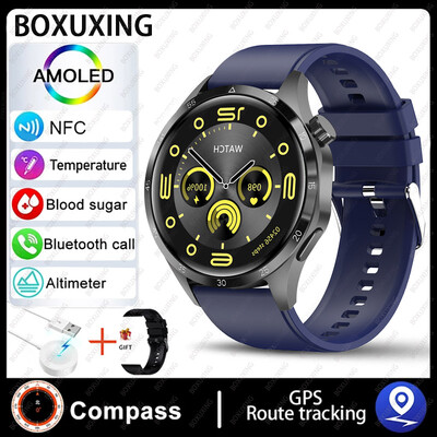 Για Huawei Smart Watch Men Watch 4 Pro AMOLED HD οθόνη Bluetooth Call NFC Health Monitoring Smartwatch 2024 Νέο ρολόι GT4Pro