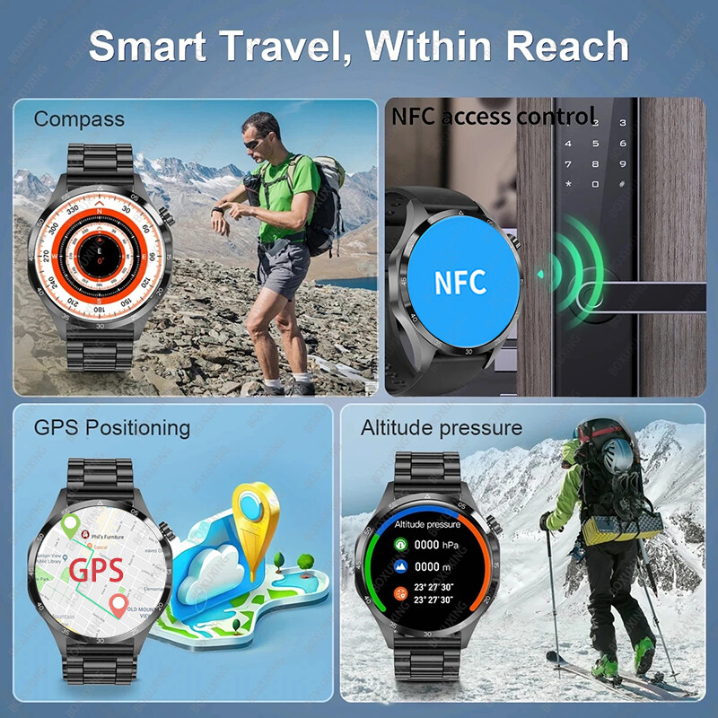 Για Huawei Smart Watch Men Watch 4 Pro AMOLED HD οθόνη Bluetooth Call NFC Health Monitoring Smartwatch 2024 Νέο ρολόι GT4Pro