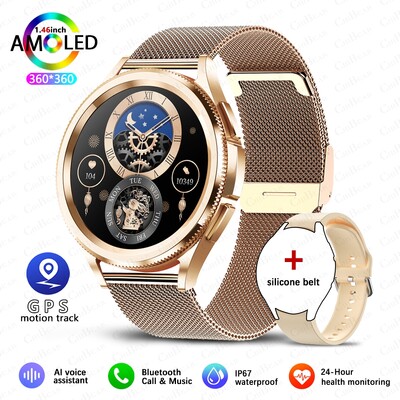 Για Samsung Galaxy Watch6 Classic Smartwatch Men GPS Sports Health Heart Rate Αδιάβροχο Bluetooth Call Smart Watch 2024 Νέο