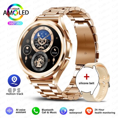 Για Samsung Galaxy Watch6 Classic Smartwatch Men GPS Sports Health Heart Rate Αδιάβροχο Bluetooth Call Smart Watch 2024 Νέο