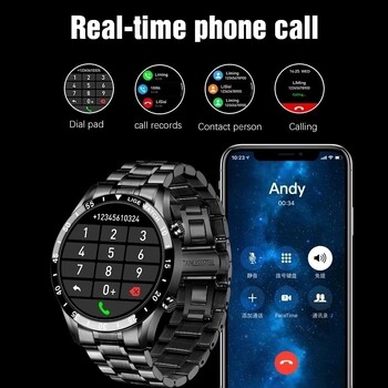 LIGE 2024 Smart Watch Men Full Circle Touch Screen Bluetooth Call Men Smartwatch Αδιάβροχο Sport Activity Fitness Watch+box