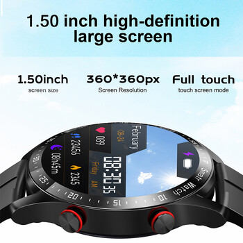 2024 Νέο Bluetooth Call Smart Watch Men 360*360 HD Display Heart Rate Fitness Tracker ECG+PPG Business Smartwatches for Huawei