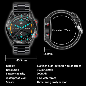 2024 Νέο Bluetooth Call Smart Watch Men 360*360 HD Display Heart Rate Fitness Tracker ECG+PPG Business Smartwatches for Huawei