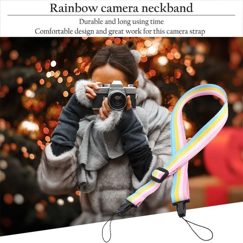 за моментална филмова камера Мобилен телефон Колан за врата Презрамки Аксесоар за мини камера Rainbow Каишка за камера Каишка за врата на камера