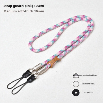 Колан за презрамка за врата на фотоапарата за DSLR фотоапарат за Sony Nikon Canon Fuji Pentax Panasonic Olympus Bright Color Round Rope Style