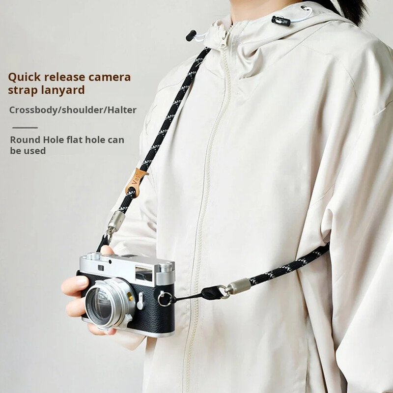 Колан за презрамка за врата на фотоапарата за DSLR фотоапарат за Sony Nikon Canon Fuji Pentax Panasonic Olympus Bright Color Round Rope Style