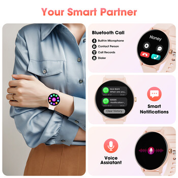 Karchilor 2024 Γυναικείο Smartwatch Bluetooth Call 1.39 Έξυπνα ρολόγια με οθόνη αφής για άνδρες Παρακολούθηση υγείαςIp67Αδιάβροχο Fitness