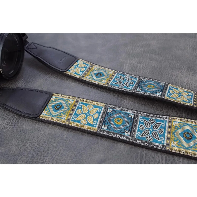 Retro etnilise stiiliga tikitud kaamerarihm DSLR mikro ühe kaamera õlarihm sobib Fuji jaoks Sony jaoks Canoni jaoks