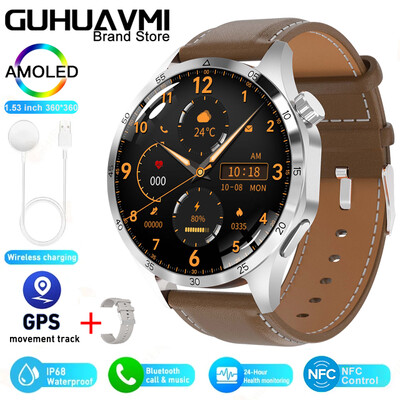 GT4 PRO Pametni sat Muški sat 4 Pro AMOLED HD zaslon Bluetooth Poziv GPS Putanja NFC Otkucaji srca BloodSugar SmartWatch 2024 Novo