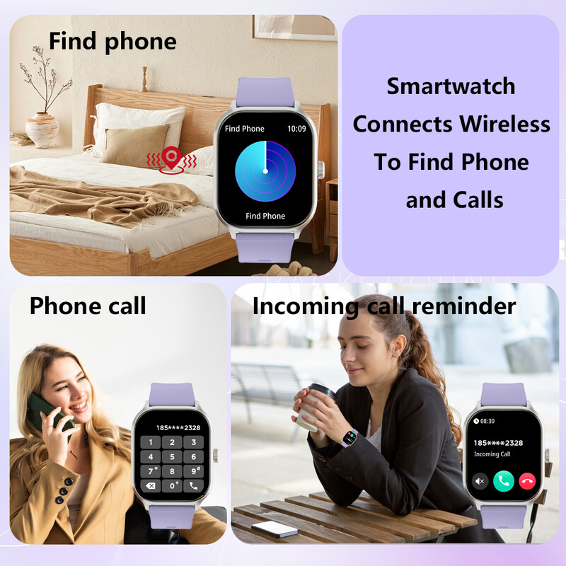 LAXASFIT 2024 Pametni sat 2,01-inčni HD zaslon Bluetooth Talk 100+ Sport Mode IP68 vodootporan pametni sat za muškarce i žene