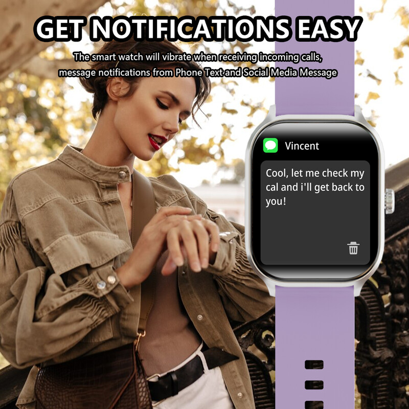 LAXASFIT 2024 Pametni sat 2,01-inčni HD zaslon Bluetooth Talk 100+ Sport Mode IP68 vodootporan pametni sat za muškarce i žene