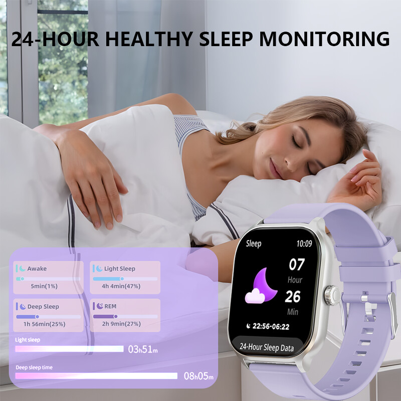 LAXASFIT 2024 Pametni sat 2,01-inčni HD zaslon Bluetooth Talk 100+ Sport Mode IP68 vodootporan pametni sat za muškarce i žene