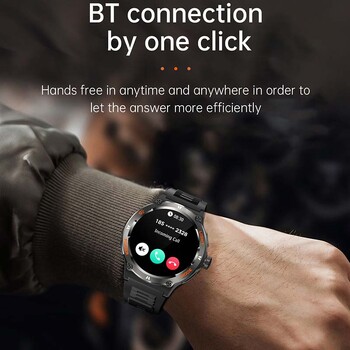 2024 Νέο Στρατιωτικό Smartwatch Ανδρικό ρολόι 3ATM Bluetooth Call Outdoor Sports Fitness Track 500Mah Light LED Smartwatch για Huawei Xiaomi