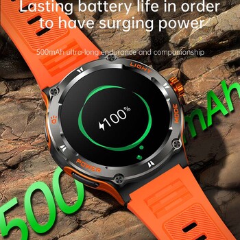 2024 Νέο Στρατιωτικό Smartwatch Ανδρικό ρολόι 3ATM Bluetooth Call Outdoor Sports Fitness Track 500Mah Light LED Smartwatch για Huawei Xiaomi