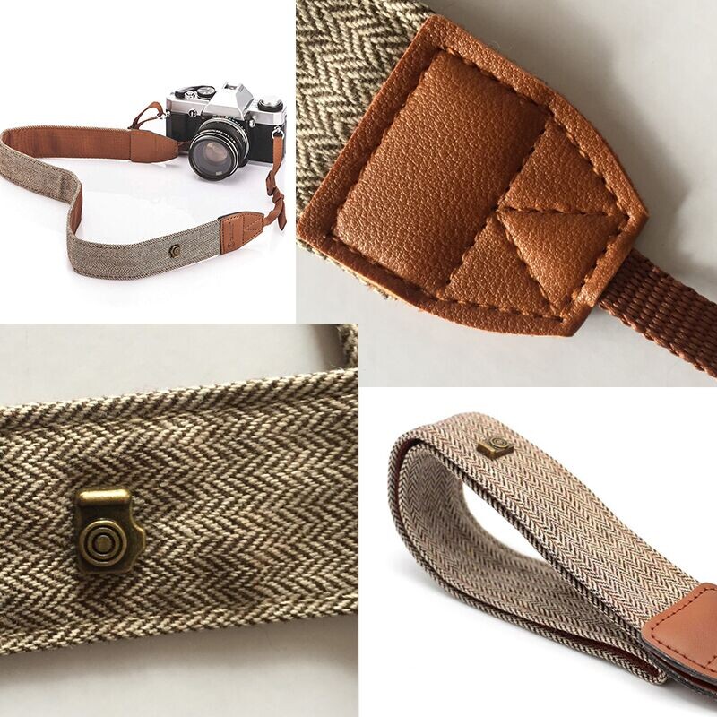 Curea portabilă pentru cameră, din piele de bumbac, curea de umăr pentru gât, pentru aparatul foto Sony/Nikon, curea pentru aparatul foto DSLR SLR digital