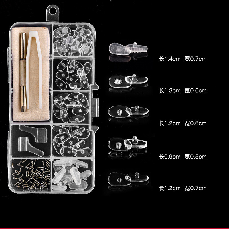 Brilles Deguna spilventiņi Pretslīdes skrūvju komplekts Ausu āķi Dažāda veida skrūves Skrūvgriežu piederumi 