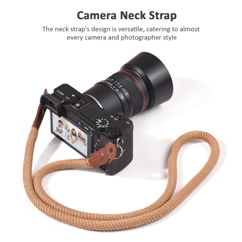 Remen za fotoaparat od 100 cm Remen za fotoaparat oko vrata Vintage remen za nošenje na ramenu za SLR DSLR digitalne fotoaparate bez zrcala Remen od najlonskog kožnog materijala