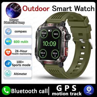 2024 Νέο για Xiaomi GPS Track Smartwatch Men Bluetooth Call 600Mah Μπαταρία πυξίδα LED Φωτισμός υπαίθριου Στρατιωτικού ανδρικού Smartwatch
