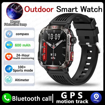 2024 Νέο για Xiaomi GPS Track Smartwatch Men Bluetooth Call 600Mah Μπαταρία πυξίδα LED Φωτισμός υπαίθριου Στρατιωτικού ανδρικού Smartwatch