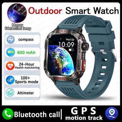 2024 Νέο για Xiaomi GPS Track Smartwatch Men Bluetooth Call 600Mah Μπαταρία πυξίδα LED Φωτισμός υπαίθριου Στρατιωτικού ανδρικού Smartwatch