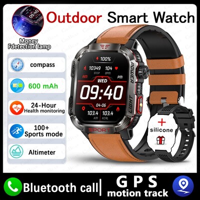 2024 Νέο για Xiaomi GPS Track Smartwatch Men Bluetooth Call 600Mah Μπαταρία πυξίδα LED Φωτισμός υπαίθριου Στρατιωτικού ανδρικού Smartwatch