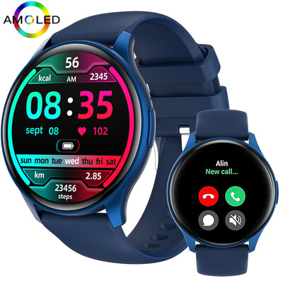 2024 True AMOLED Smart Watch Ladies Screen Always Show Time 466*466 HD Health Tracker Voice Calling Smartwatch Women For Xiaomi