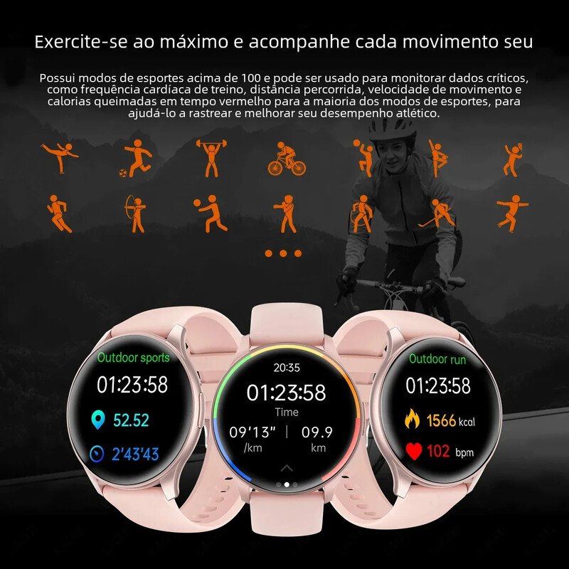 2024 Нов умен часовник за жени 466*466 AMOLED 1,43" HD екран Монитор за кръвна захар Bluetooth разговор IP68 Водоустойчив спортен смарт часовник